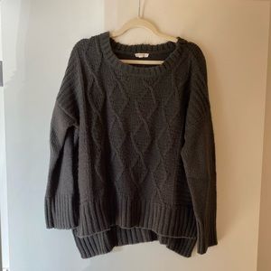 Oversized, comfy grey sweater